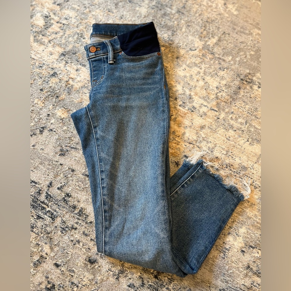 Madewell - maternity skinny, raw hem jeans